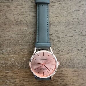 Monroe Rose Gold Watch with Gray Strap